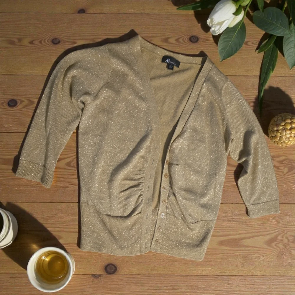 AB‎ Studio Metallic Knit Sweater